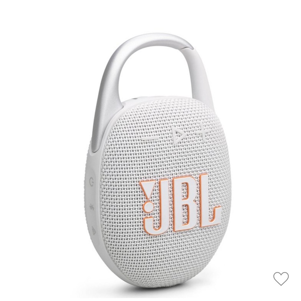 JBL White and Orange Portable Speaker
